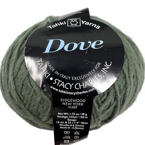 Tahki Yarns Dove Merino Wool Alpaca Nylon Green Sweater‎ Quantity Yarn 10 Skeins
